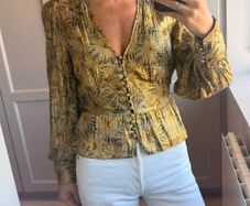 The Kooples metallic gold blouse