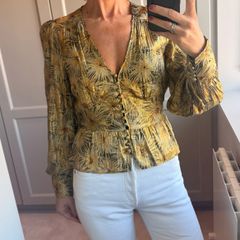 The Kooples metallic gold blouse