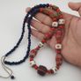 Antique Venetian Style Mix Glass Beads Necklace Image 5