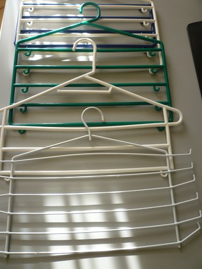 COAT HANGERS & 5 x TROUSER RACKS. Clothes Hangers  Jacket Top Trousers hangers. 6 colours.