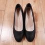 Clarks Black Leather Round Toe Comfort Block Heel Pumps 3UK/36.5EU/22cm Image 2