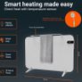 450 W Smart Dual Infrared Heater Wi-Fi App Control with Remote Control Including Towel Holder Feet and Mounting Material Colour: White Image 3