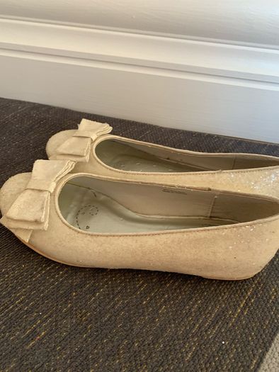 Cream Sparkly Party Shoes