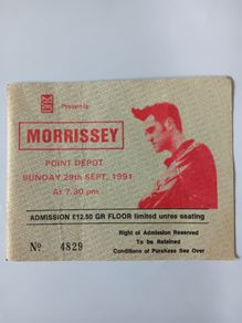 Morrissey Concert Ticket 1991 MCD Presents Morrissey POINT DEPOT.
