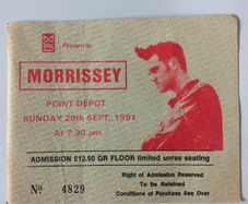 Morrissey Concert Ticket 1991 MCD Presents Morrissey POINT DEPOT.