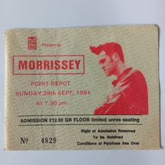 Morrissey Concert Ticket 1991 MCD Presents Morrissey POINT DEPOT.