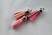Faux leather tassel for making jewelry and other crafts 3pcs NEW