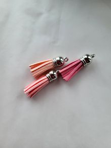 Faux leather tassel for making jewelry and other crafts 3pcs NEW