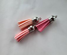 Faux leather tassel for making jewelry and other crafts 3pcs NEW