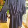 Lovely Girls Navy Chiffon H&M Dress Age 11 Yrs Image 8