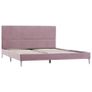 Bed Frame Pink Fabric 150x200 cm Image 2