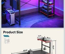 gaming table and monitor in new condition