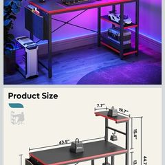 gaming table and monitor in new condition