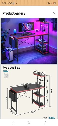gaming table and monitor in new condition