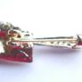 Small Gold Shovel Brooch With Tiny Rhinestones, Vintage Brooch Pin Image 3