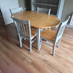 Adjustable Dining Table & 4 dining chairs