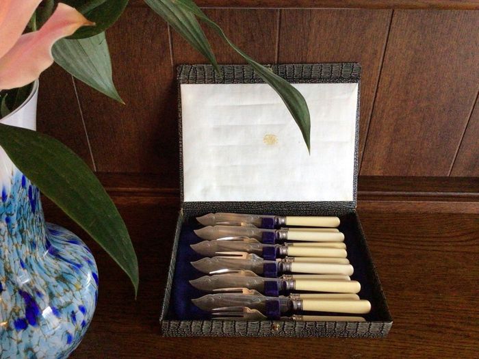 Vintage Epns Fish Knives and Forks Boxed