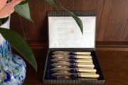 Vintage Epns Fish Knives and Forks Boxed