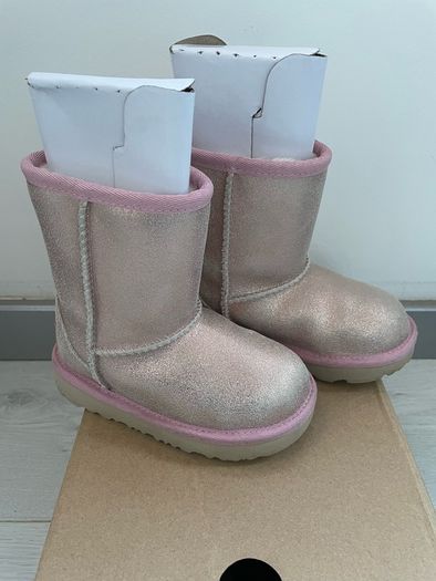 Girls Pink Metallic Classic Uggs - Excellent Condition