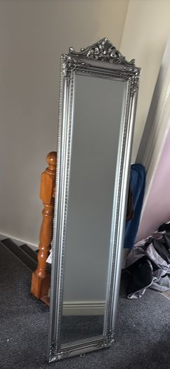 grey long mirror