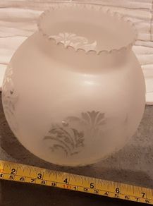vintage glass light shade,