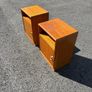 Retro Vintage mid -century Meredew oak bedside cabinets c1960s Image 2