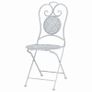 3 Piece Bistro Set Steel Greyish White Image 2