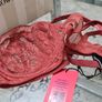 Noelle Wolf Soul Lace Balcony Bra non pad size 32C, 34C, 32D, garnet rose colour Image 3