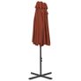 Outdoor Parasol with Aluminium Pole 460x270 cm Terracotta Image 3