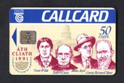 1991 Ireland 50 unit Dublin as being nominated the EC City of Culture prize (Schlumberger SC5 Front) Call Card Used. Telecom Eireann card number 1032.