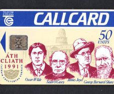 1991 Ireland 50 unit Dublin as being nominated the EC City of Culture prize (Schlumberger SC5 Front) Call Card Used. Telecom Eireann card number 1032.