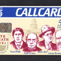 1991 Ireland 50 unit Dublin as being nominated the EC City of Culture prize (Schlumberger SC5 Front) Call Card Used. Telecom Eireann card number 1032.
