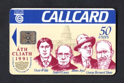 1991 Ireland 50 unit Dublin as being nominated the EC City of Culture prize (Schlumberger SC5 Front) Call Card Used. Telecom Eireann card number 1032.