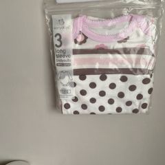 BNWT 3 L/S Bodysuits, Newborn