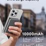 Ntaanoo Magnetic Power Bank, Wireless, Ultra-Slim 10000mAh, 20W PD Fast Charging Battery Pack, Inductive Charging Image 3