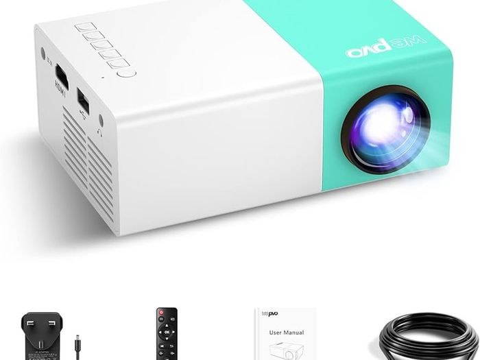 FREE SHIPPING Mini Projector for Cartoon, Kids Gift, Outdoor Movie Projector, LED Pico Video Projector for Home Theater Movie Projector with HDMI USB Interfaces