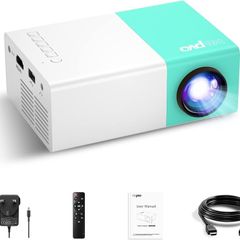 FREE SHIPPING Mini Projector for Cartoon, Kids Gift, Outdoor Movie Projector, LED Pico Video Projector for Home Theater Movie Projector with HDMI USB Interfaces