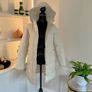 Ladies Oatmeal Hooded Coat from Vero Moda. Size Xs UK 6-8 / EU 34-36 Image 7