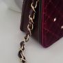 Accessorize burgundy velvet gold stud and chain bag - Rrp 50 Image 9