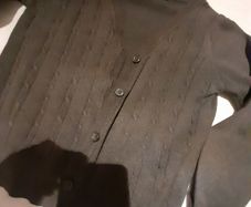 Grey uniform cardigan.Age 8