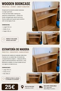 wooden bookcase