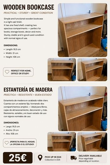wooden bookcase