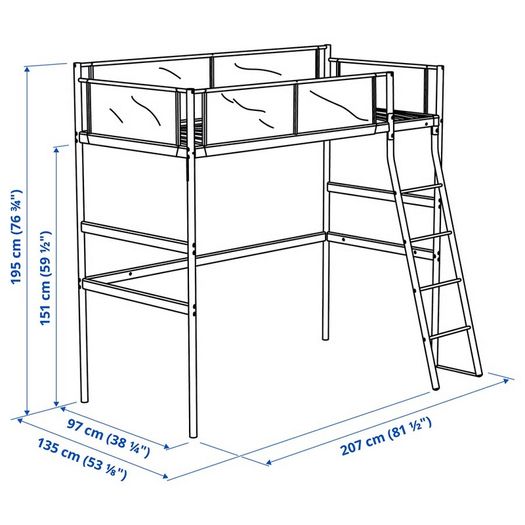IKEA bunk bed VITVAL Loft bed frame