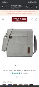 troop cross body canvas bag