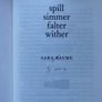 Sara Baume - Spill Simmer Falter Wither SIGNED Image 3