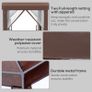 Hexagonal Garden Gazebo - Patio Party Outdoor Canopy Tent Sun Shelter with Mosquito Netting and Zipped Door, Brown Image 4