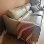 Ez Living Silver grey leather 3 seater/armchair Image 2