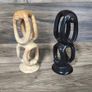 X2 Vintage Gymnastic Olympic Human Tower Figurine Stone White And  Black Sculpture Art Image 5