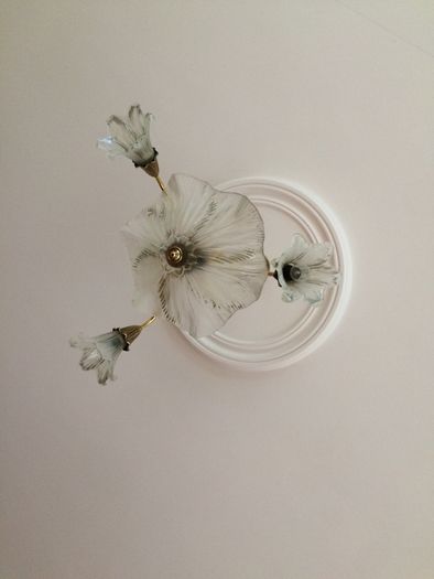 light with 3 or 5 bulbs brass and glass.