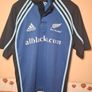 Vintage New zealand all blacks rugby shirt jersey Black and blue Size Medium 2003 Image 2